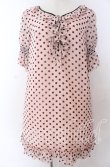 画像1: MILK / シャーリングドットdress  ピンク O-25-11-07-022-ML-OP-IG-ZT332 (1)