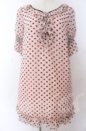 画像: MILK / シャーリングドットdress  ピンク O-25-11-07-022-ML-OP-IG-OS