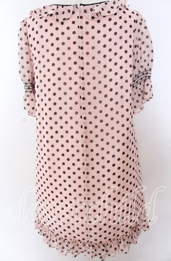 画像2: MILK / シャーリングドットdress  ピンク O-25-11-07-022-ML-OP-IG-ZT332 (2)