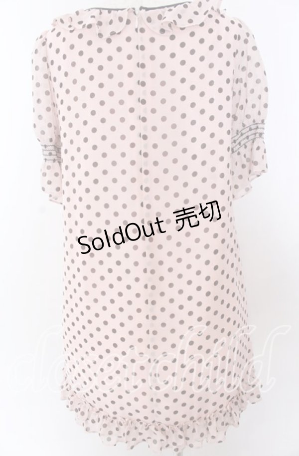画像2: 【SALE】MILK / シャーリングドットdress  ピンク O-25-11-07-022-ML-OP-IG-ZT332 (2)