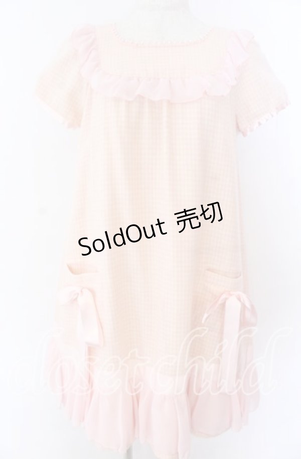 画像1: MILK / 千鳥格子ワンピース  ピンク O-25-11-07-029-ML-OP-IG-OS (1)