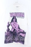 画像1: HYSTERIC GLAMOUR / VAMPIRELLA/WHEN WAKES THE DEAD Tシャツ  ホワイト×パープル O-25-11-07-032-PU-TS-IG-ZT265 (1)