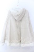 画像2: axes femme / 裏ボアニットポンチョ  アイボリー O-25-11-07-041-AX-TO-IG-OS (2)