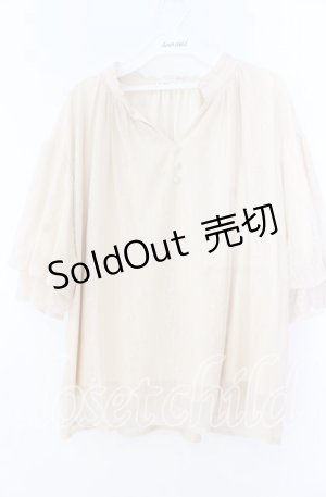 画像: axes femme / スキッパーレースプルオーバー  アイボリー O-25-11-07-044-AX-TO-IG-OS