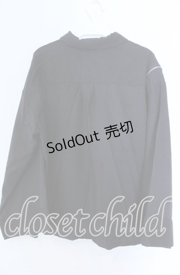 画像2: axes femme / ショルダージップビッグシャツ  クロ O-25-11-07-045-AX-BL-IG-OS (2)