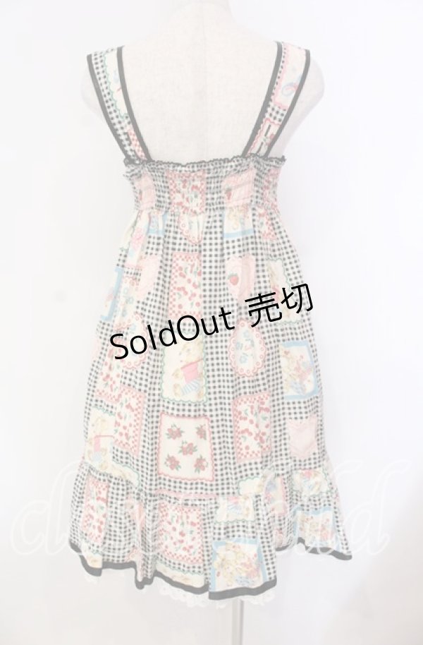 画像5: Emily Temple cute / ギンガムハンカチノースリーブワンピース  クロ系 O-25-11-08-024-ET-OP-IG-OS (5)