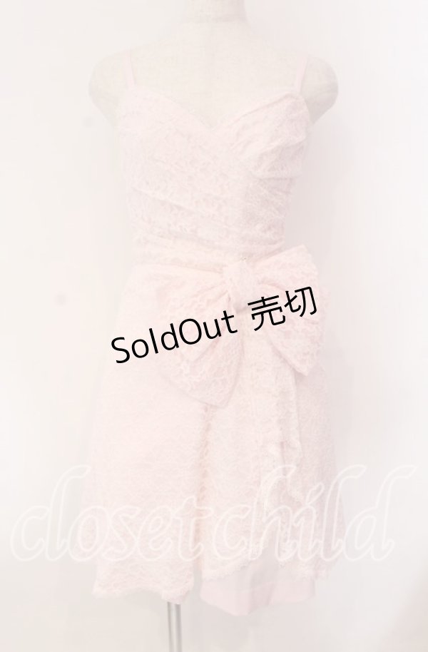 画像1: JESUS DIAMANTE / レーストリアノンワンピース 38 ピンク O-25-11-08-025-JE-OP-IG-OS (1)