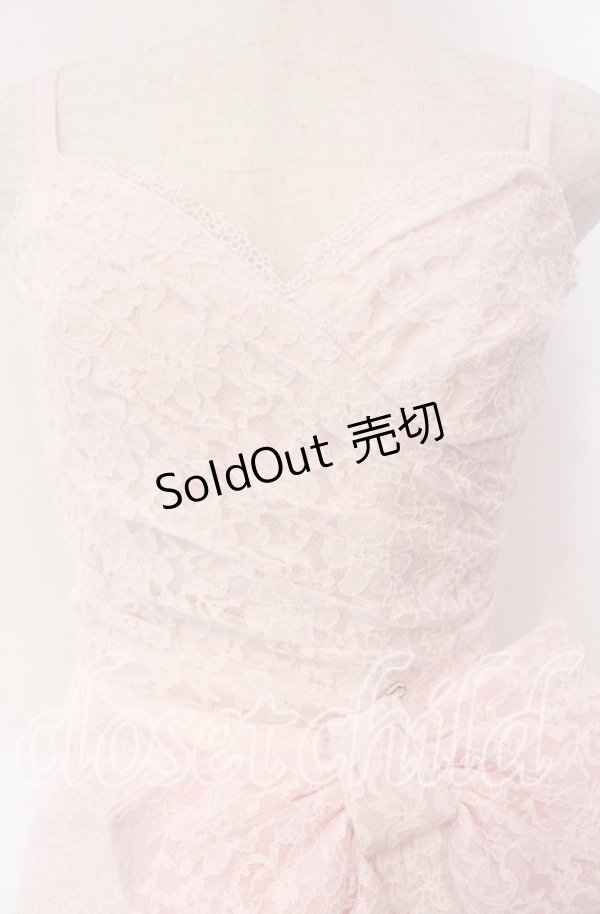 画像2: JESUS DIAMANTE / レーストリアノンワンピース 38 ピンク O-25-11-08-025-JE-OP-IG-OS (2)