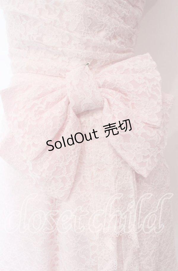 画像3: JESUS DIAMANTE / レーストリアノンワンピース 38 ピンク O-25-11-08-025-JE-OP-IG-OS (3)