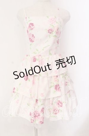 画像: JESUS DIAMANTE / バックリボンミニーワンピ 38 ぼかし薔薇 ピンク O-25-11-08-028-JE-OP-IG-OS