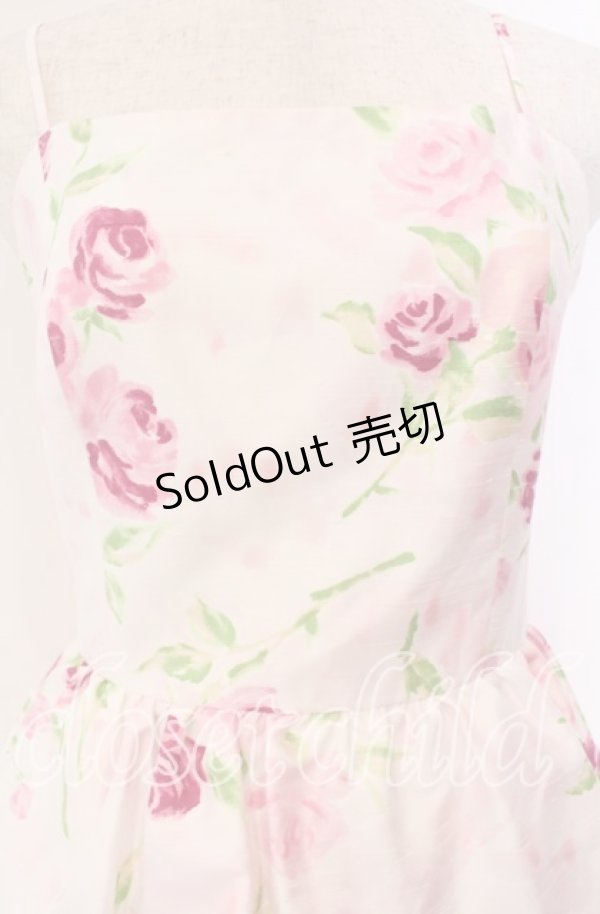 画像2: JESUS DIAMANTE / バックリボンミニーワンピ 38 ぼかし薔薇 ピンク O-25-11-08-028-JE-OP-IG-OS (2)