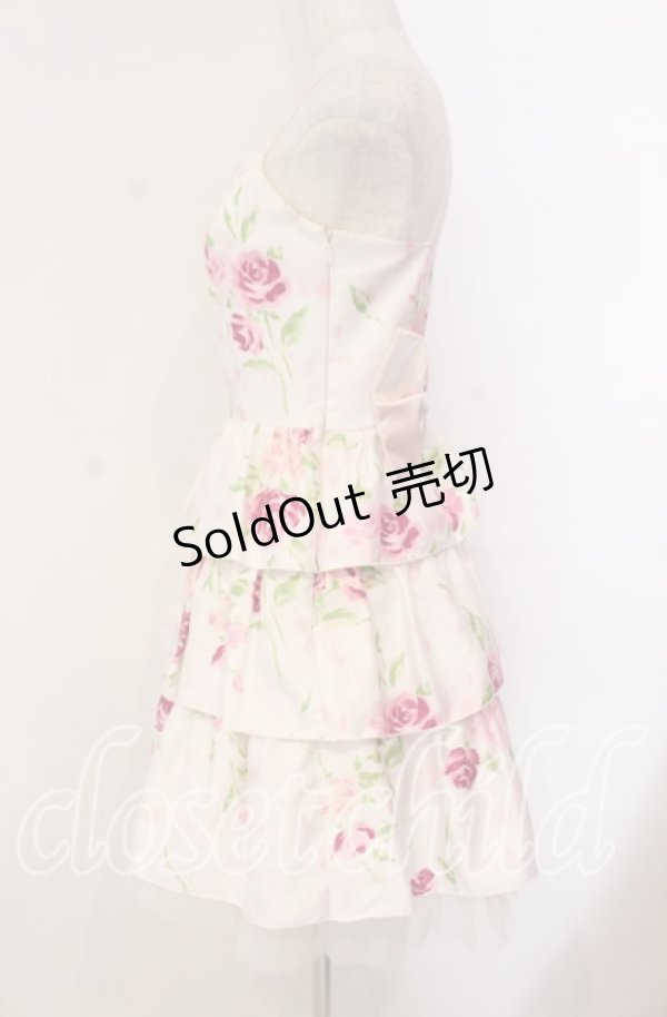 画像3: JESUS DIAMANTE / バックリボンミニーワンピ 38 ぼかし薔薇 ピンク O-25-11-08-028-JE-OP-IG-OS (3)