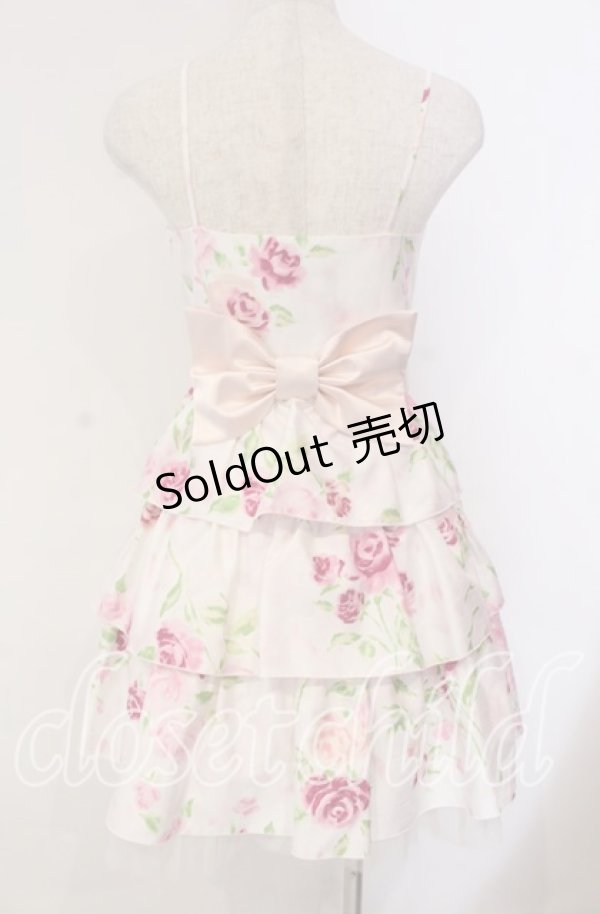 画像4: JESUS DIAMANTE / バックリボンミニーワンピ 38 ぼかし薔薇 ピンク O-25-11-08-028-JE-OP-IG-OS (4)