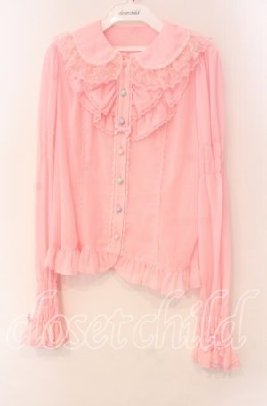 画像: Angelic Pretty / ラッピングハートブラウス  ピンク O-25-11-08-033-AP-BL-IG-OS