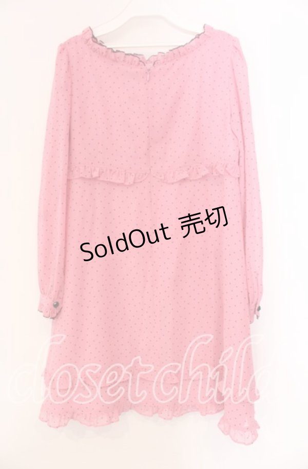 画像3: MILK / ドットフリルワンピース  ピンク×クロ O-25-11-08-034-ML-OP-IG-OS (3)