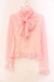 画像1: Angelic Pretty / ジョーゼット切替クラシカル立ち襟ブラウス  ピンク O-25-11-08-036-AP-BL-IG-OS (1)