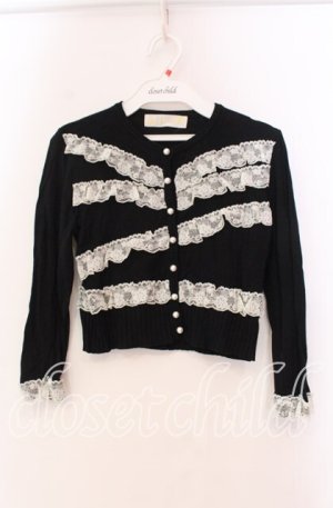 画像: JESUS DIAMANTE / お嫁カーディガン  クロ×オフ O-25-11-08-038-JE-TO-IG-OS