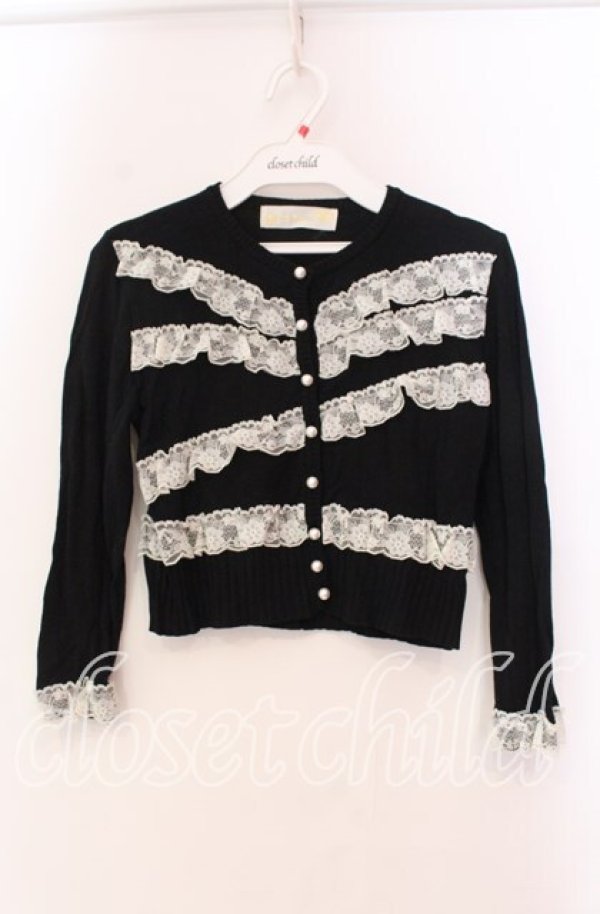 画像1: JESUS DIAMANTE / お嫁カーディガン  クロ×オフ O-25-11-08-038-JE-TO-IG-OS (1)