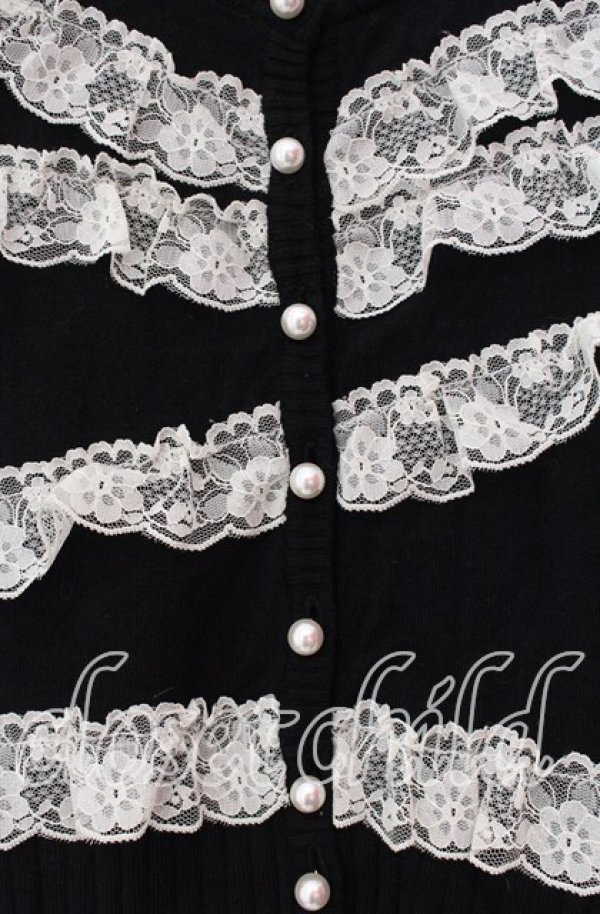 画像2: JESUS DIAMANTE / お嫁カーディガン  クロ×オフ O-25-11-08-038-JE-TO-IG-OS (2)