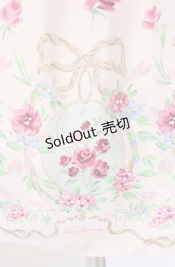 画像3: JESUS DIAMANTE / スペシャルバルーンスリーブワンピ 40 オーナメントリボン柄 ピンク O-25-11-08-004-JE-OP-IG-OS (3)