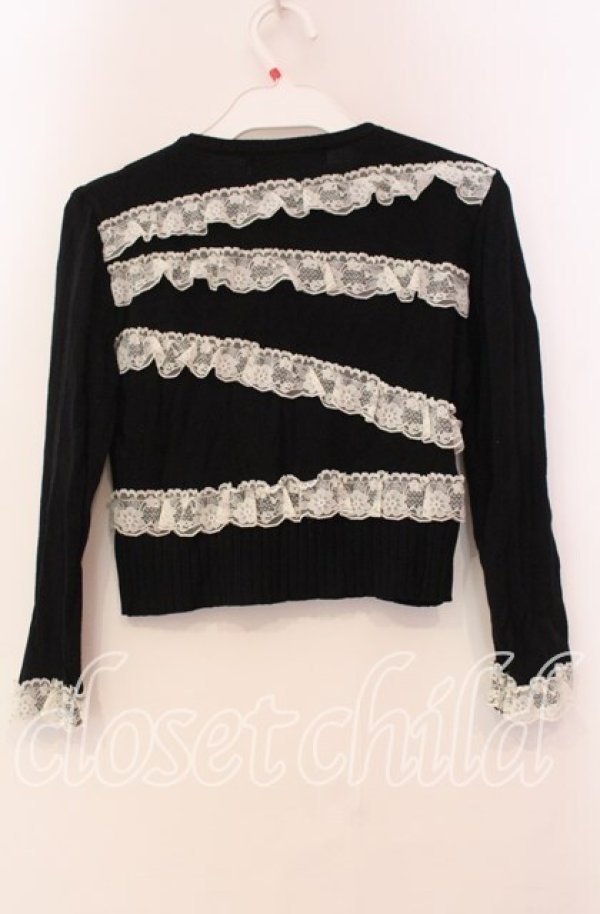 画像3: JESUS DIAMANTE / お嫁カーディガン  クロ×オフ O-25-11-08-038-JE-TO-IG-OS (3)