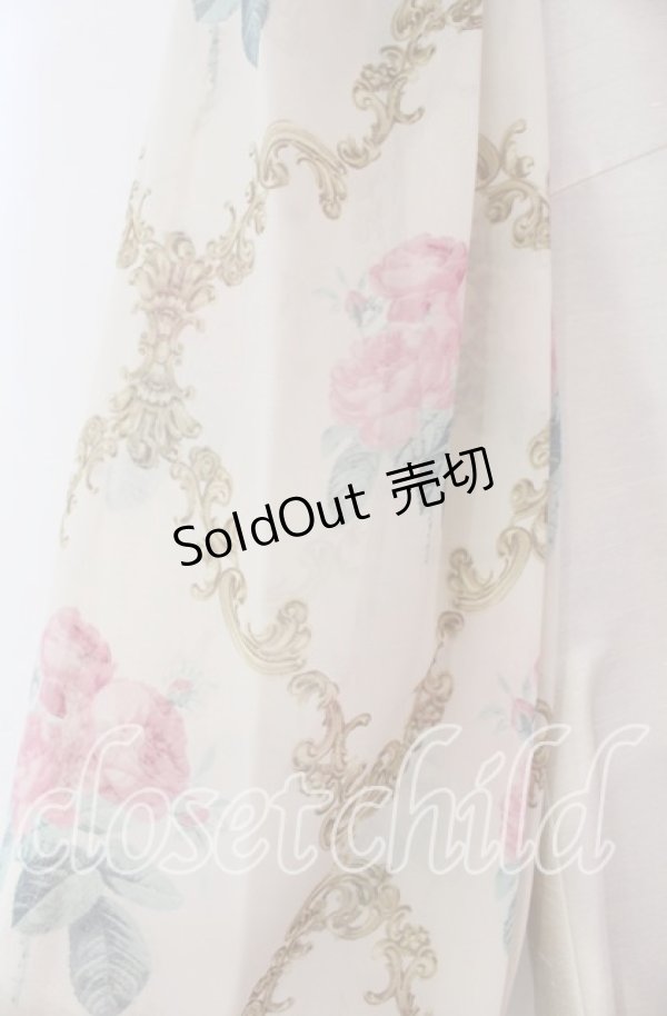 画像2: JESUS DIAMANTE / バロックレディワンピ 38 オフシャンタン×ベルサイユローズ柄 O-25-11-08-043-JE-OP-IG-OS (2)