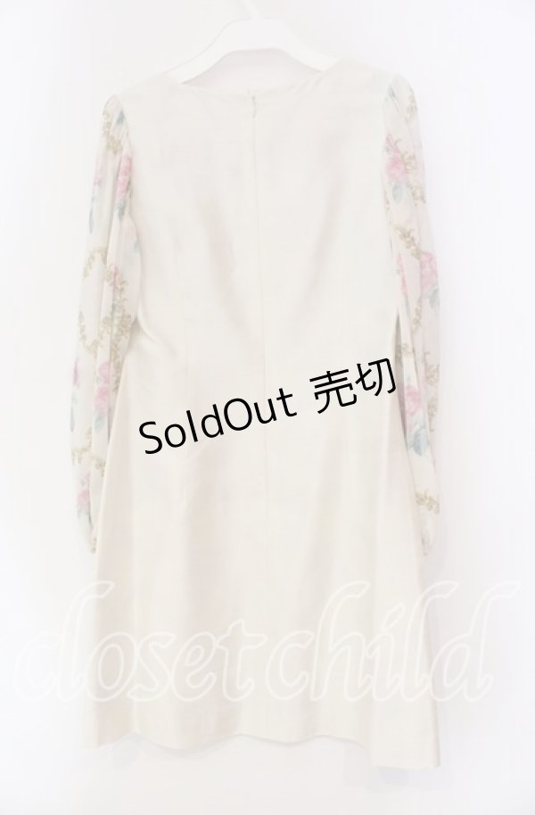 画像3: JESUS DIAMANTE / バロックレディワンピ 38 オフシャンタン×ベルサイユローズ柄 O-25-11-08-043-JE-OP-IG-OS (3)