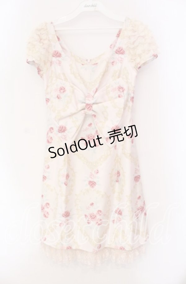 画像1: JESUS DIAMANTE / 小悪魔リッツワンピース 40 オーナメント柄 ピンク O-25-11-08-044-JE-OP-IG-OS (1)