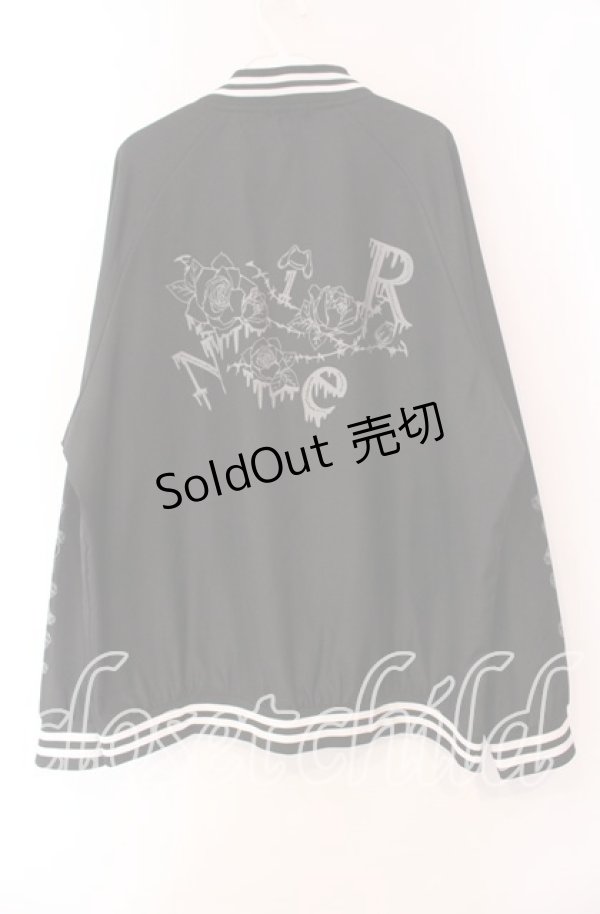 画像4: NieR Clothing / NieR ROSE BLOUSON JACKET ジャケット  ブラック O-25-11-08-046-PU-JA-IG-ZT-C022 (4)