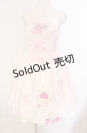 画像: JESUS DIAMANTE / プリティエンジェルワンピース 38 ぼかし薔薇 ピンク O-25-11-08-005-JE-OP-IG-OS