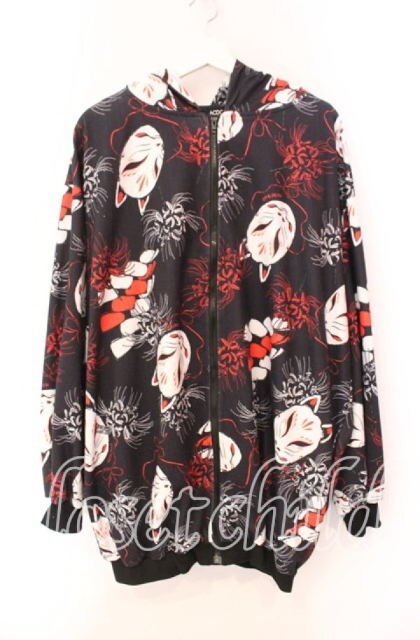 画像1: ACDC RAG / Pヒガンバナ ZIPパーカー  ブラック O-25-11-08-049-PU-TO-IG-OS (1)