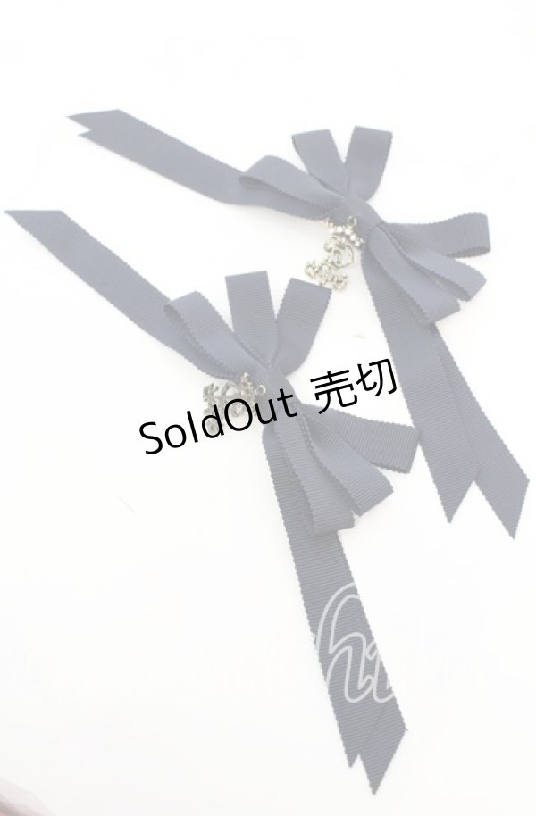 画像1: ALICE and the PIRATES / 多重リボンクリップ  ネイビー O-25-11-08-1051-PA-AC-OW-OS (1)