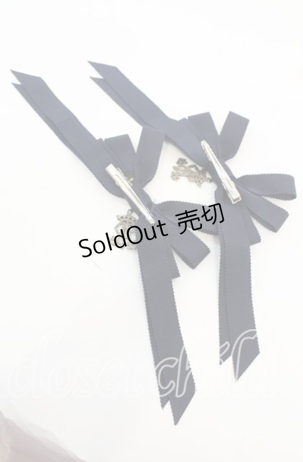 画像3: ALICE and the PIRATES / 多重リボンクリップ  ネイビー O-25-11-08-1051-PA-AC-OW-OS (3)