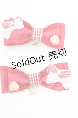 画像: 【SALE】MERCI MEL / いちごリボンクリップ  アカ O-25-11-08-1052-LO-AC-OW-ZT422-F001