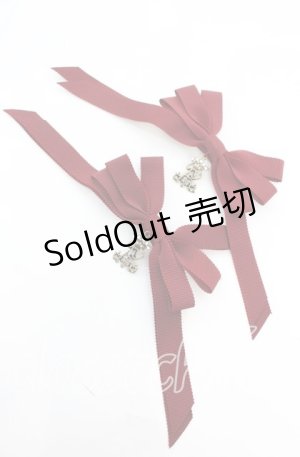 画像: ALICE and the PIRATES / 多重リボンクリップ  ワイン O-25-11-08-1053-PA-AC-OW-OS