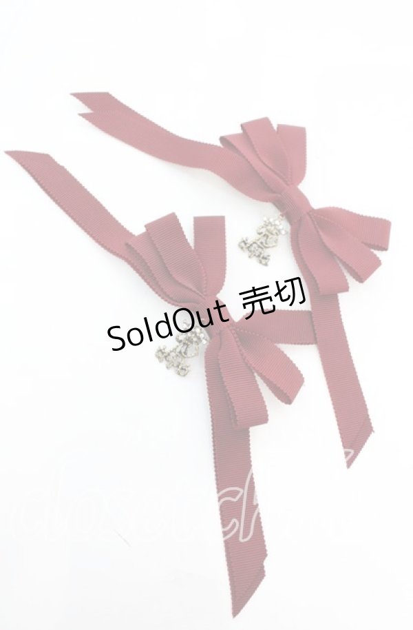 画像1: ALICE and the PIRATES / 多重リボンクリップ  ワイン O-25-11-08-1053-PA-AC-OW-OS (1)