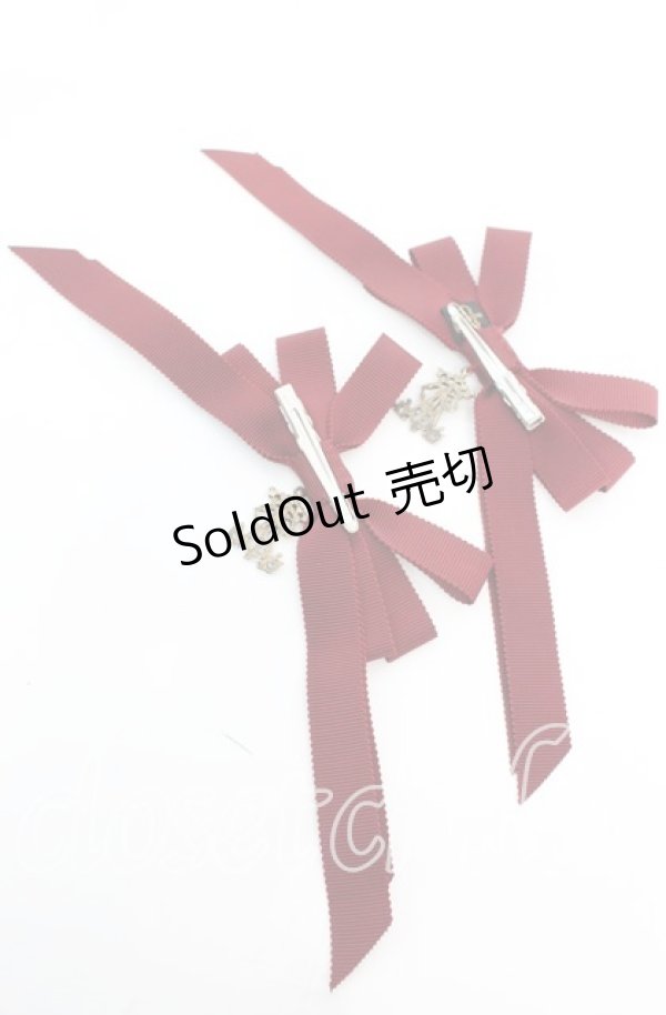 画像3: ALICE and the PIRATES / 多重リボンクリップ  ワイン O-25-11-08-1053-PA-AC-OW-OS (3)