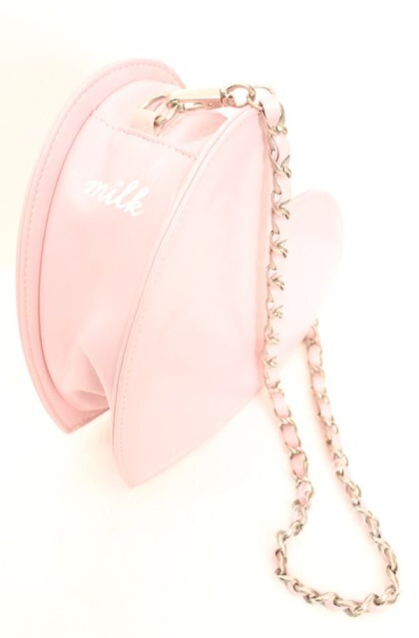 画像2: MILK / ミニハートチェーンBAG  ピンク O-25-11-08-1007-ML-BG-IG-ZT274 (2)