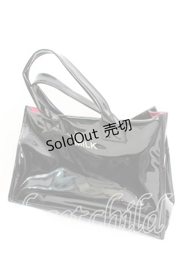 画像1: MILK / エナメルトート  クロ O-25-11-08-1008-ML-BG-IG-OS (1)