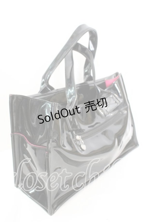 画像2: MILK / エナメルトート  クロ O-25-11-08-1008-ML-BG-IG-OS (2)