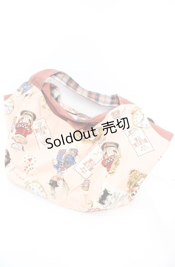 画像1: PINK HOUSE / マッドハッタープリントバッグ  ピンク O-25-11-08-1012-LO-BG-IG-ZT (1)