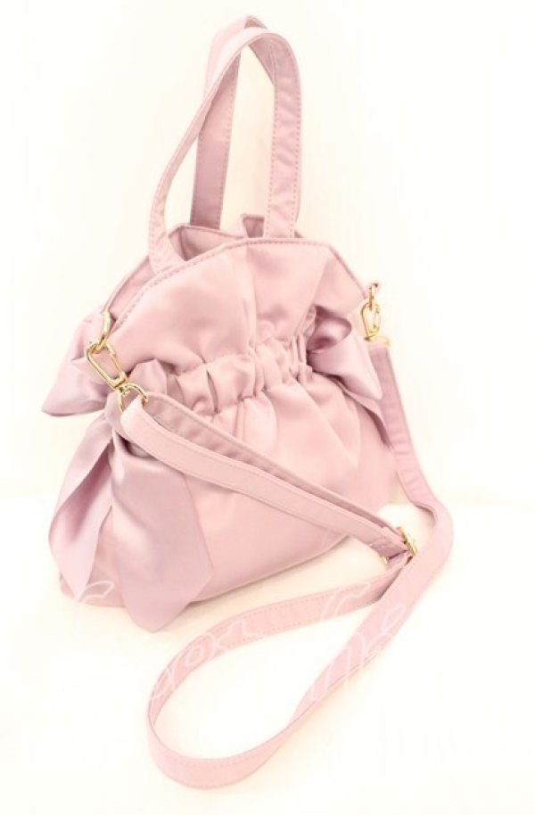 画像2: Maison de FLEUR / ダブルリボン2Wayトートバッグ  公式色展開ラベンダー O-25-11-08-1013-LO-BG-IG-ZT88 (2)