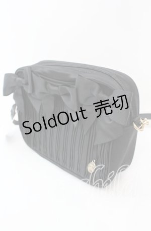 画像: Maison de FLEUR / リボンプリーツショルダーバッグ  クロ O-25-11-08-1014-LO-BG-IG-OS