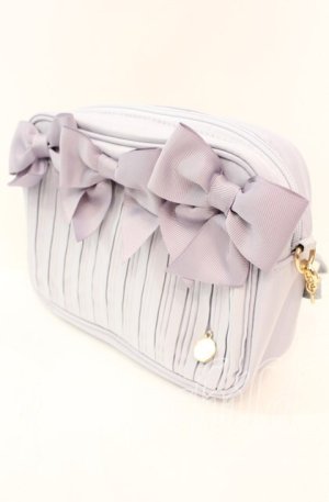 画像: Maison de FLEUR / リボンプリーツショルダーバッグ  サックス O-25-11-08-1015-LO-BG-IG-OS