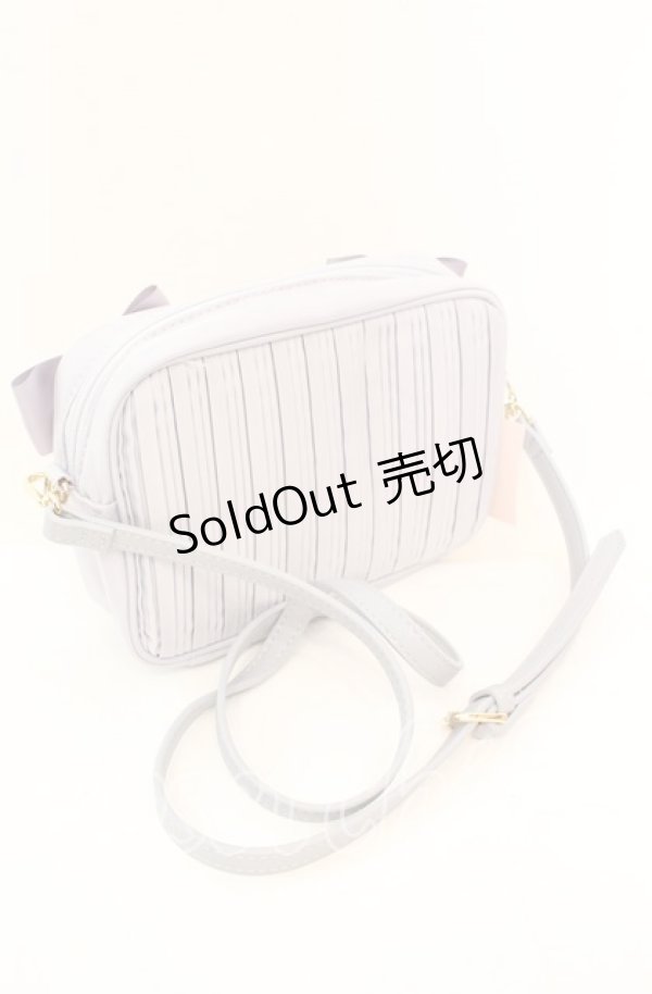 画像2: Maison de FLEUR / リボンプリーツショルダーバッグ  サックス O-25-11-08-1015-LO-BG-IG-OS (2)