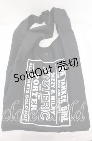 画像: HYSTERIC GLAMOUR / PORTER/パッカブル GROCERY BAG バック  ブラック×ホワイト O-25-11-08-1017-PU-BG-IG-OS