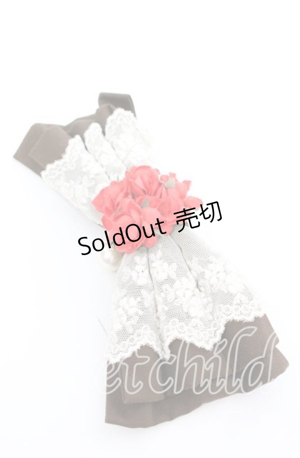 画像1: 【SALE】Amavel / 花付リボンバレッタ  ブラウン O-25-11-08-1020-CA-AC-IG-ZT168-F001 (1)