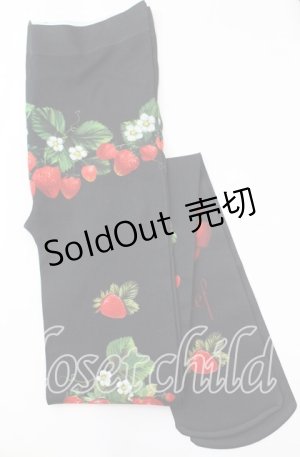 画像: LIEF / Strawberry Ribbon Series Tights タイツ  クロ O-25-11-08-1022-LO-ZA-IG-ZT