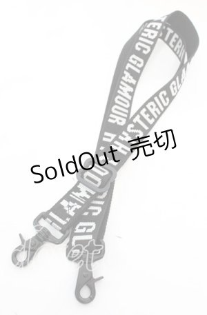 画像: HYSTERIC GLAMOUR / ロゴジャガードショルダーストラップ  ブラック O-25-11-08-1024-PU-ZA-IG-ZT422-F002
