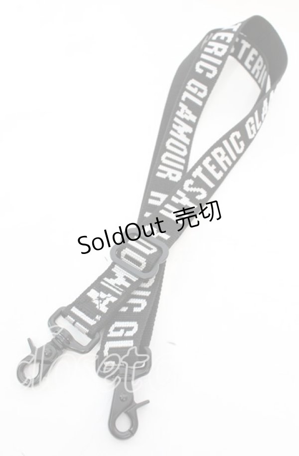 画像1: HYSTERIC GLAMOUR / ロゴジャガードショルダーストラップ  ブラック O-25-11-08-1024-PU-ZA-IG-ZT422-F002 (1)